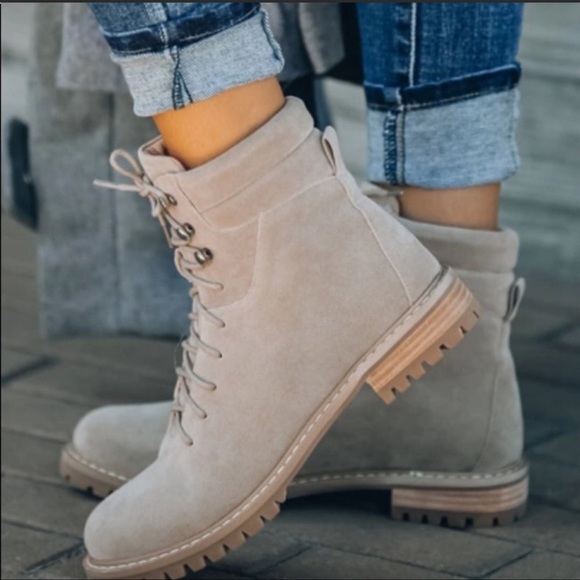 VICI Faux Suede Lace Up Boot - Picture 2 of 8